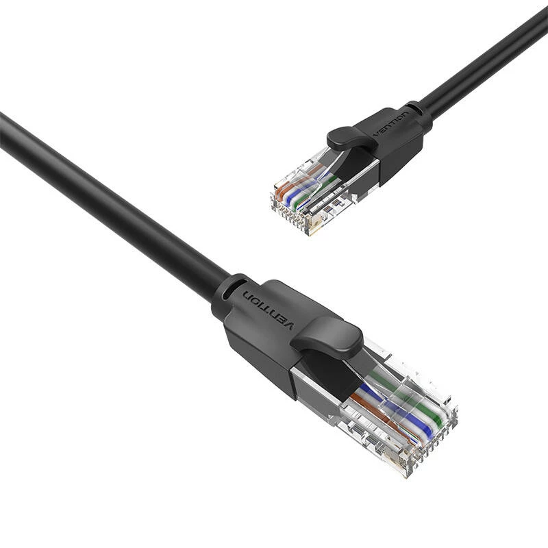 Netzwerkkabel UTP CAT6 Vention IBEBG RJ45 Ethernet 1000Mbps 1,5m Schwarz