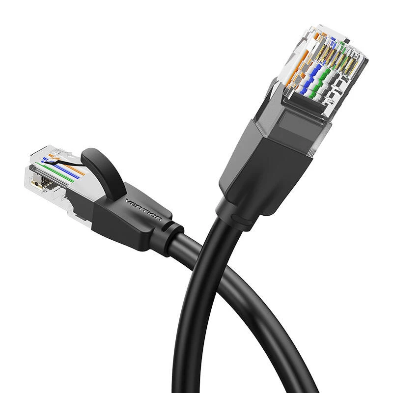 Netzwerkkabel UTP CAT6 Vention IBEBG RJ45 Ethernet 1000Mbps 1,5m Schwarz
