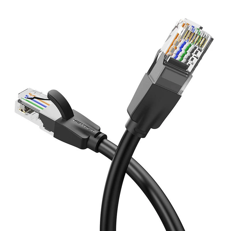 Netzwerkkabel UTP CAT6 Vention IBEBK RJ45 Ethernet 1000Mbps 8m (schwarz)