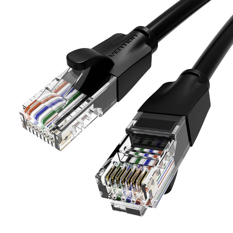 Netzwerkkabel UTP CAT6 Vention IBEBK RJ45 Ethernet 1000Mbps 8m (schwarz)