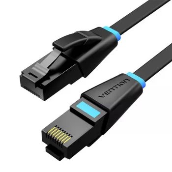 Flaches Netzwerkkabel UTP CAT6 Vention IBJBI RJ45 Ethernet 1000Mbit/s 3m Schwarz