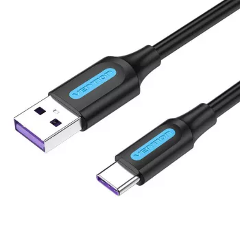 USB 2.0 A auf USB-C Kabel Vention CORBF 5A 1m Schwarz PVC