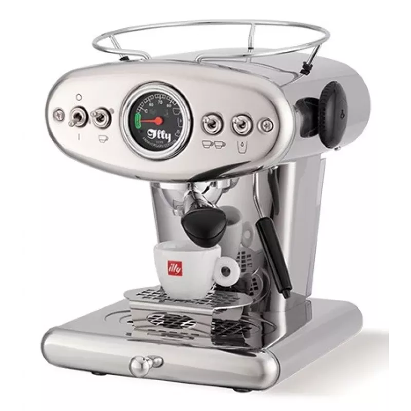 illy X1 Anniversary Maschine für gemahlenen Kaffee und E.S.E.-Pads (Edelstahl)