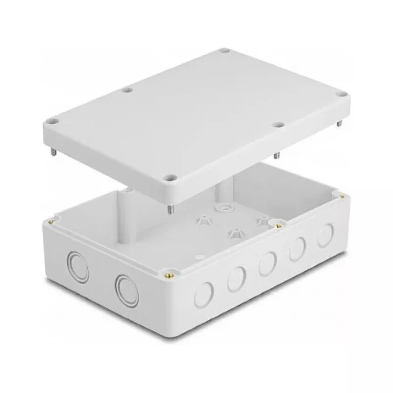 DeLOCK Installationsgehäuse 180x125x57mm grau ABS für den Außenbereich