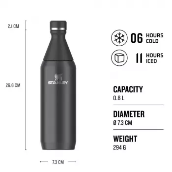Stanley 1913 10-12069-024 Trinkflasche für den täglichen Gebrauch 0,6 ml Edelstahl Schwarz