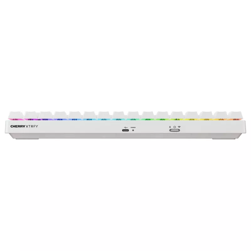 Mechanische kompakte drahtlose Tastatur Cherry XTRFY K33 75% QWERTZ Deutsch Weiß USB + RF + Bluetooth RGB