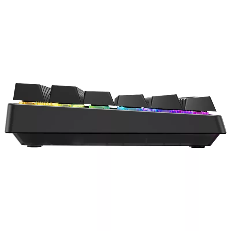Kabellose Gaming-Tastatur Cherry XTRFY K33 Compact 75 % QWERTZ Deutsch USB + RF + Bluetooth RGB Schwarz