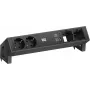 Power-Modul Bachmann DESK2 mit 2x CEE7/3 Steckdosen, 2x Computeranschlüssen, 2x USB-Ladegerät 22W, schwarz, 0,2m GST