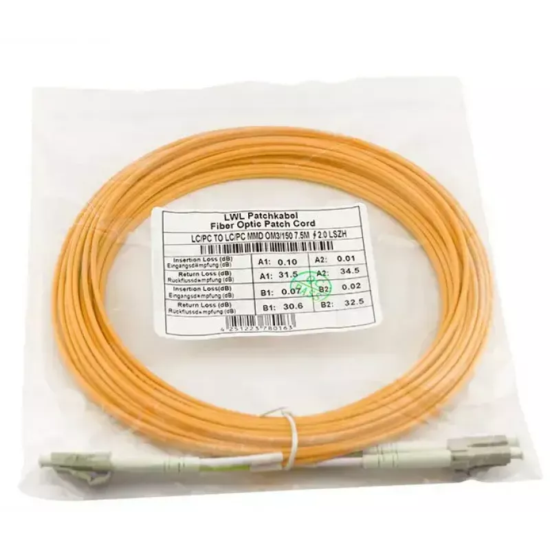 BlueOptics OM2 Multimode Glasfaserkabel LC‑LC 10 m Orange - CAB‑MMF50‑LC‑LC‑10‑BO