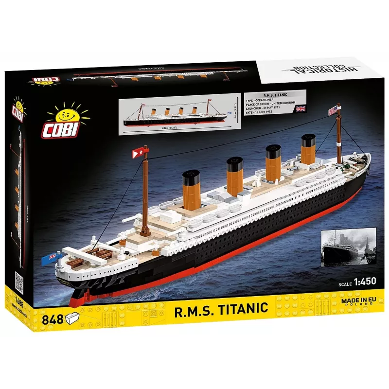Bausatz Cobi R.M.S. Titanic Modellbausatz, 848 Teile, sammelbares Schiffsmodell