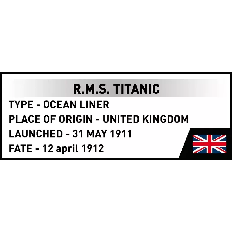 Bausatz Cobi R.M.S. Titanic Modellbausatz, 848 Teile, sammelbares Schiffsmodell