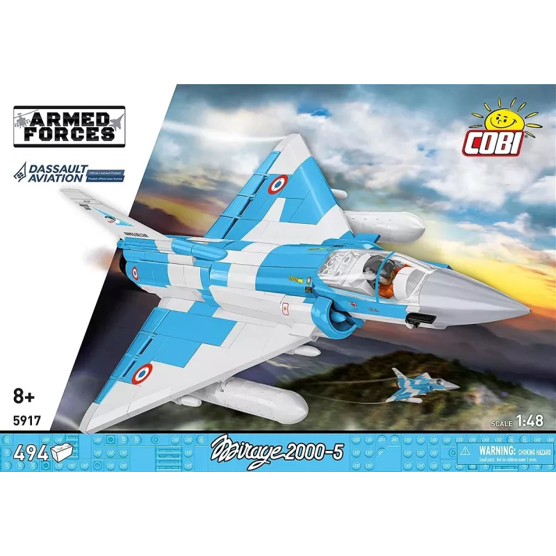 Cobi Mirage 2000-5F Brick Model Kit, Armed Forces Series, 495 Teile, Maßstab 1:48