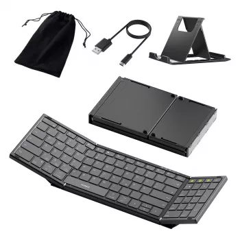 Kabellose Bluetooth Full-Size-Tastatur Inateck N0135 Schwarz — QWERTZ, Scherenschalter