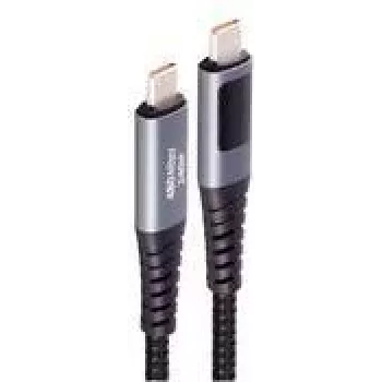 USB-C-zu-USB-C-Kabel ShiverPeaks BS14-59035 USB 2.0 0,5 m, vergoldete Kontakte, magnetisch geschirmt, Schwarz/Grau