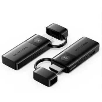 I/O Video TRANSMITTER/RECEIVER/HDMI Schwarz ADKB0 Vention