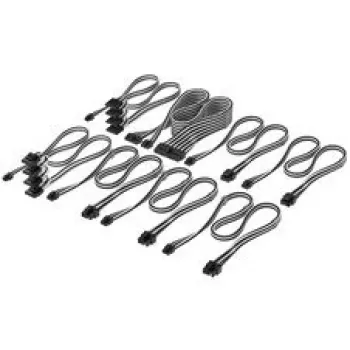 Corsair Premium-Sleeved DC Kabel Pro Kit, für Typ-5-Netzteil - schwarz/weiß