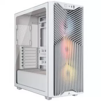 Corsair 3200D RS ARGB PC-Gehäuse, Midi-Tower, ATX, gehärtetes Glas - Weiß