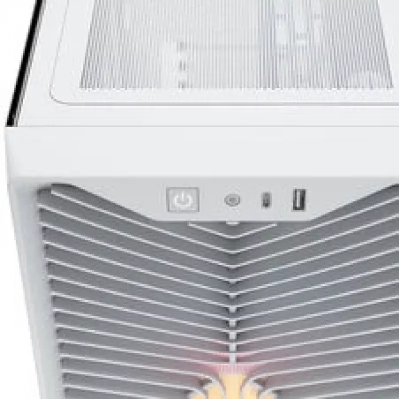 Corsair 3200D RS ARGB PC-Gehäuse, Midi-Tower, ATX, gehärtetes Glas - Weiß