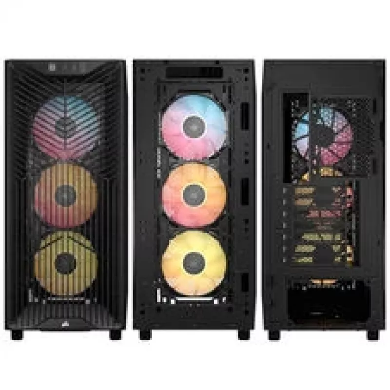 Corsair 3200D RS ARGB PC-Gehäuse, Midi-Tower, ATX, Tempered Glass - Grau