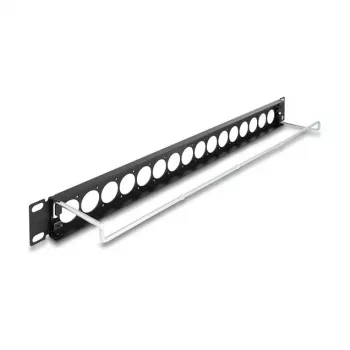 Patch Panel DeLOCK 19 Zoll D-Type 16 Port 1U Schwarz Modell 67058