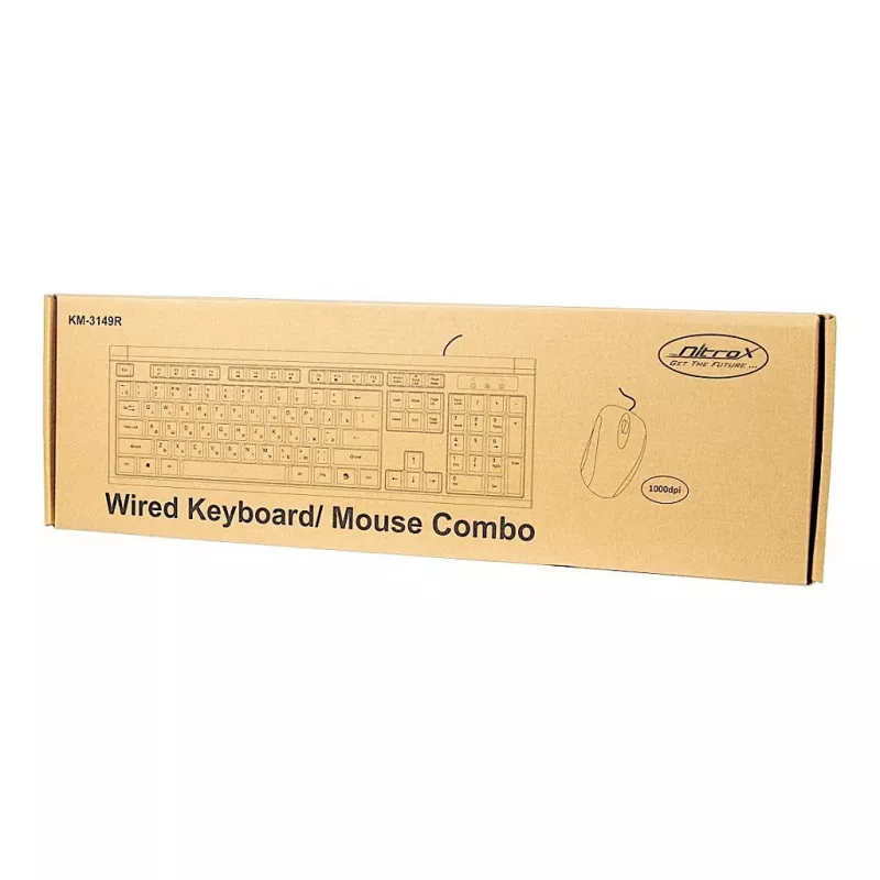 Tastatur Inter-Tech KM-3149R Maus enthalten Home USB QWERTY