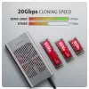 Externes Gehäuse AXAGON EEM2-20GD USB-C 20 Gbps für zwei M.2 NVMe SSDs mit Hardware-Klonen