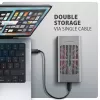Externes Gehäuse AXAGON EEM2-20GD USB-C 20 Gbps für zwei M.2 NVMe SSDs mit Hardware-Klonen