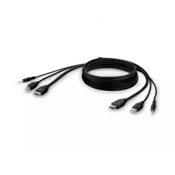 KVM-Kabel Belkin F1DN1CCBL — HDMI auf USB A/B mit Audio, USB-Tastatur/Maus-Anschlüsse, 3 m