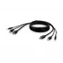 KVM-Kabel Belkin F1DN1CCBL — HDMI auf USB A/B mit Audio, USB-Tastatur/Maus-Anschlüsse, 3 m