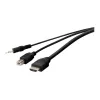 KVM-Kabel Belkin F1DN1CCBL — HDMI auf USB A/B mit Audio, USB-Tastatur/Maus-Anschlüsse, 3 m