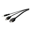 KVM-Kabel Belkin F1DN1CCBL — HDMI auf USB A/B mit Audio, USB-Tastatur/Maus-Anschlüsse, 3 m