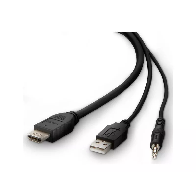 KVM-Kabel Belkin F1DN1CCBL — HDMI auf USB A/B mit Audio, USB-Tastatur/Maus-Anschlüsse, 3 m
