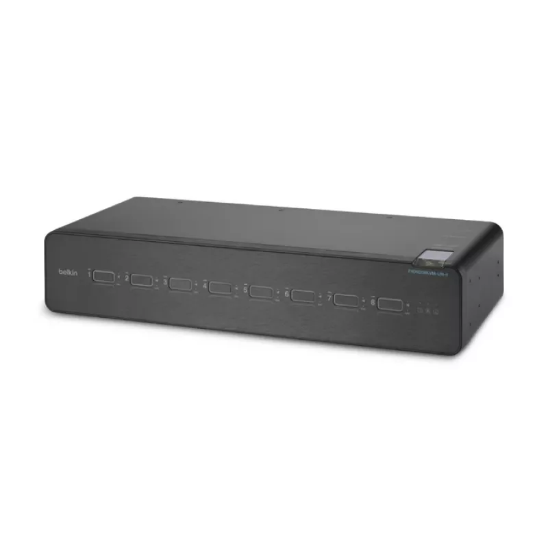 KVM-Switch Belkin F1DN208KVM-UN-4 – 8-Port Dual-Head HDMI/DisplayPort, USB-Tastatur & -Maus, 4K@60Hz, Rack-Montage, schwarz