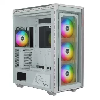 XPG BATTLECRUISER II ST Mid-Tower Weiß, Midi Tower, PC, Weiß, ATX, EATX, micro ATX, Mini-ITX, Edelstahl, Gaming
