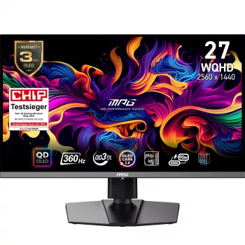MSI MPG 271QRXDE QD-OLED Computermonitor 67,3 cm (26,5 Zoll) 2560 x 1440 Pixel Wide Quad HD Schwarz