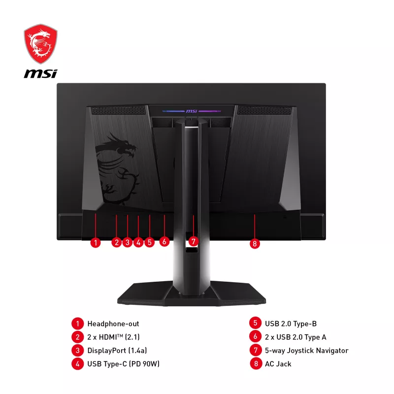 MSI MPG 271QRXDE QD-OLED Computermonitor 67,3 cm (26,5 Zoll) 2560 x 1440 Pixel Wide Quad HD Schwarz