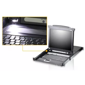ATEN CL5708N Rack-Konsole 48,3 cm (19 Zoll) Schwarz 1U