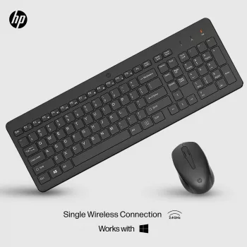 Kabelloses Tastatur- und Maus-Set HP 330 — Full-Size-Tastatur, RF Wireless, schwarz, Maus enthalten