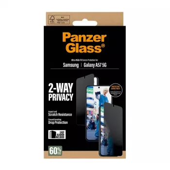 PanzerGlass Privacy Displayschutzfolie UWF - Klar - Samsung Galaxy A57 5G Klare Displayschutzfolie
