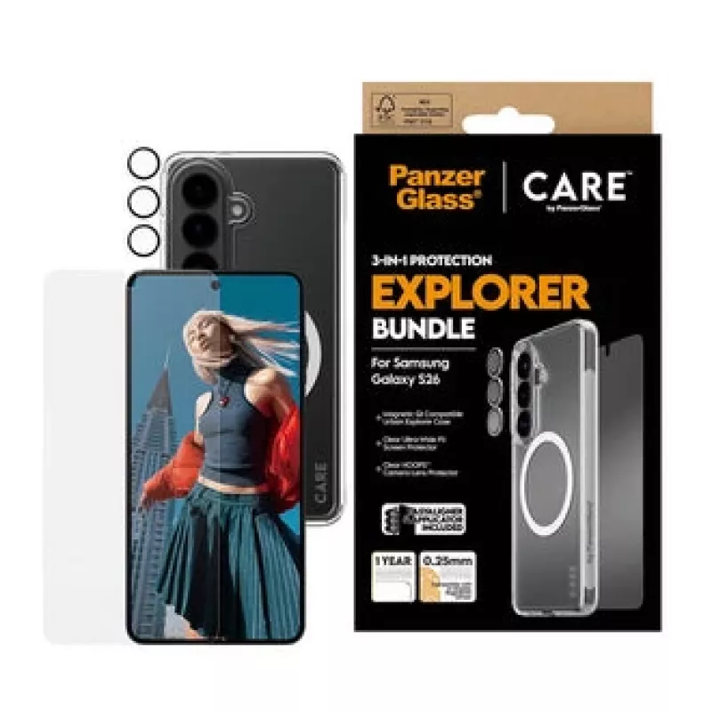 PanzerGlass CARE 3-in-1 Displayschutz für Samsung Galaxy S (2026) – PanzerGlass