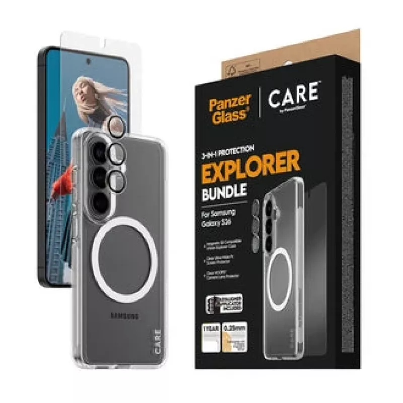 PanzerGlass CARE 3-in-1 Displayschutz für Samsung Galaxy S (2026) – PanzerGlass
