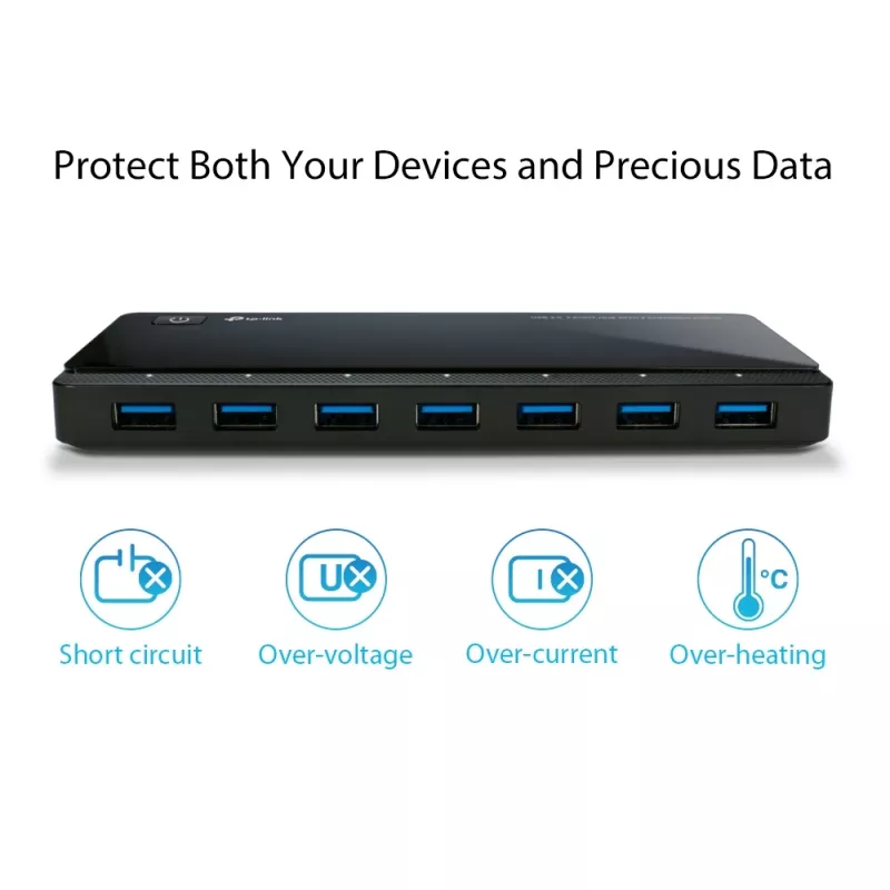 TP-Link UH720 USB 3.2 Gen 1 (3.1 Gen 1) Micro-B 5000 Mbit/s Schwarz