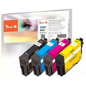 Peach PI200-868 Tintenpatrone 4 Stück Kompatibel Standardertrag Schwarz, Cyan, Magenta, Gelb