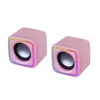 Mars Gaming MSCUBEP Pink kompakte RGB-Gaming-Lautsprecher 8W DSP-Soundprozessor