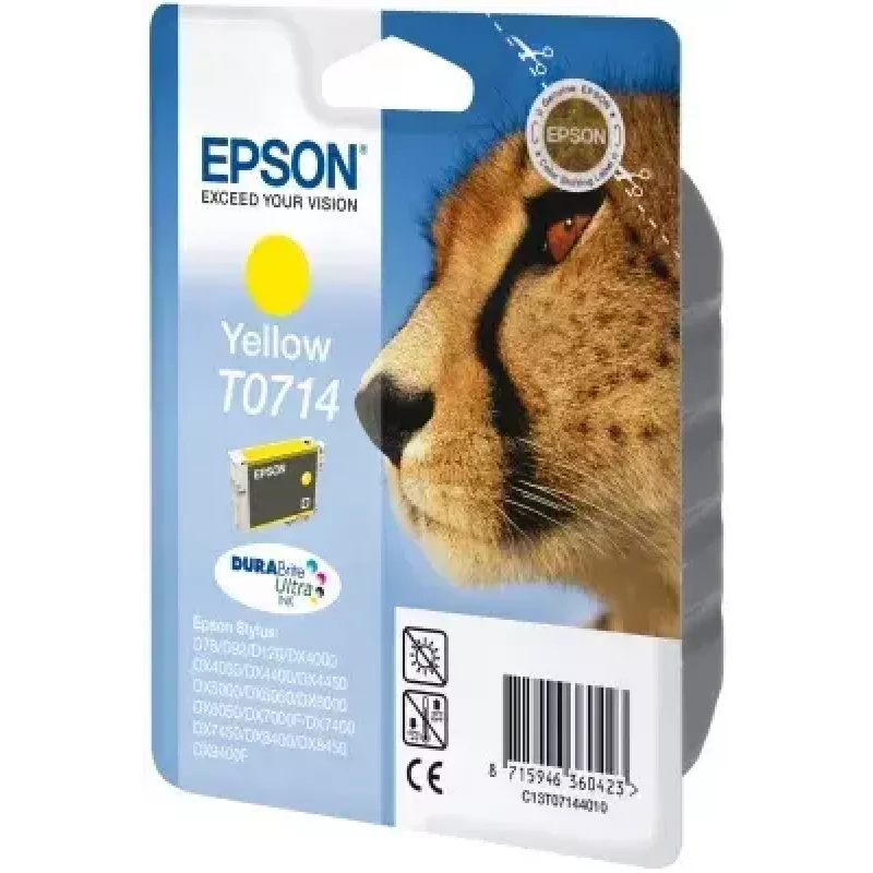 Epson Cheetah Einzelpackung Gelb T0714 DURABrite Ultra Tinte