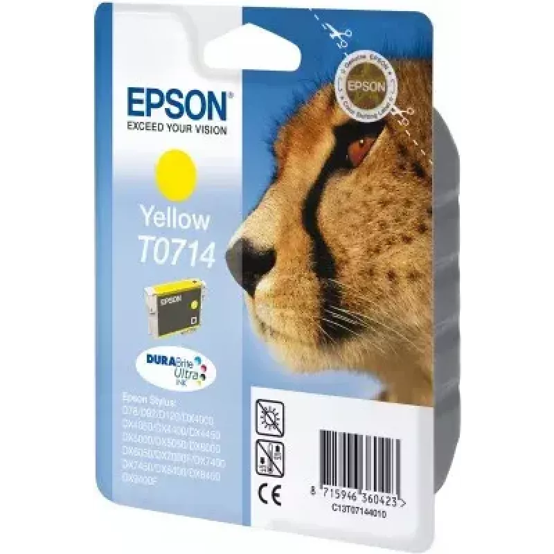 Epson Cheetah Einzelpackung Gelb T0714 DURABrite Ultra Tinte