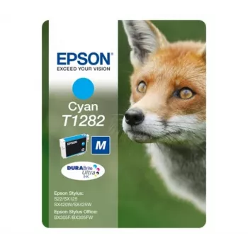 Epson Fox Einzelpackung Cyan T1282 DURABrite Ultra Tinte, Cyan, 1 Stück