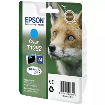 Epson Fox Einzelpackung Cyan T1282 DURABrite Ultra Tinte, Cyan, 1 Stück