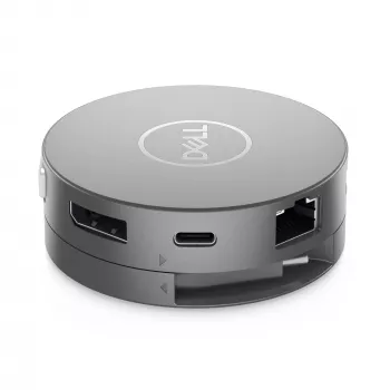 DELL Pro 7-in-1 USB-C Travel Hub - DA310, Kabelgebunden, USB 3.2 Gen 2 (3.1 Gen 2) Type-C, 10,100,1000 Mbit/s, Silber, 3840 x 2160 Pixel, 1920 x 1080 Pixel