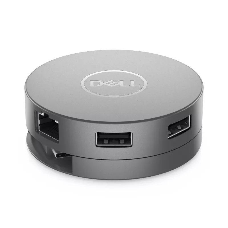 DELL Pro 7-in-1 USB-C Travel Hub - DA310, Kabelgebunden, USB 3.2 Gen 2 (3.1 Gen 2) Type-C, 10,100,1000 Mbit/s, Silber, 3840 x 2160 Pixel, 1920 x 1080 Pixel